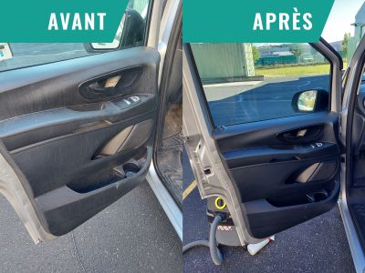 Avant et après nettoyage intérieur